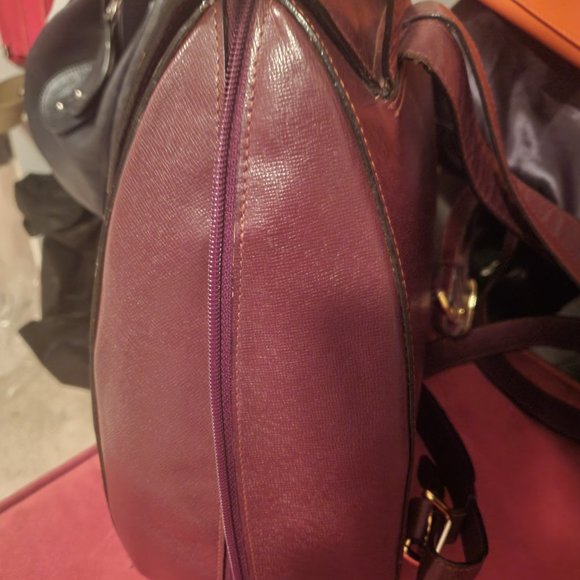 Cartier Must De Cartier Bordeaux Leather Backpack Vintage Bag